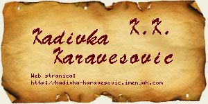 Kadivka Karavesović vizit kartica